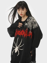 Load image into Gallery viewer, &#39;Spooky Night&#39; Spider Oversized Sweater AlielNosirrah
