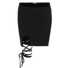 Load image into Gallery viewer, &#39;Statement&#39; Dark Mini Leg Strap Skirt AlielNosirrah
