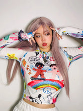 Load image into Gallery viewer, &#39;Stop Hate&#39; Pride Month Graffiti Long Sleeves Top AlielNosirrah
