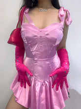 Load image into Gallery viewer, &#39;Strawberry Fountain&#39; Cottage Core Pink Bustier Dress AlielNosirrah
