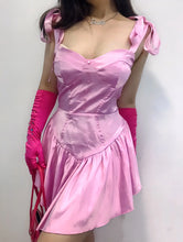 Load image into Gallery viewer, &#39;Strawberry Fountain&#39; Cottage Core Pink Bustier Dress AlielNosirrah

