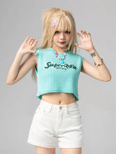 Load image into Gallery viewer, &#39;Super Radio&#39;Barbie Streetstyle Knitted Tank Top AlielNosirrah
