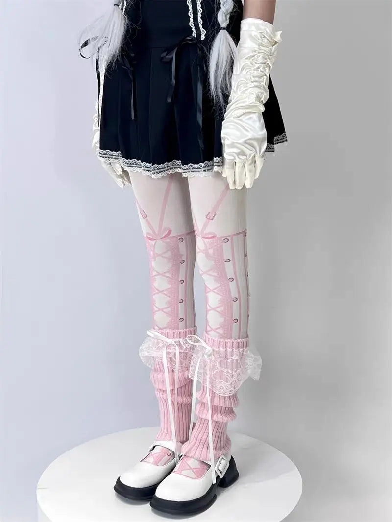'Swan Lake' Ballet Core Ruffle Bow-tie Leg Warmers AlielNosirrah
