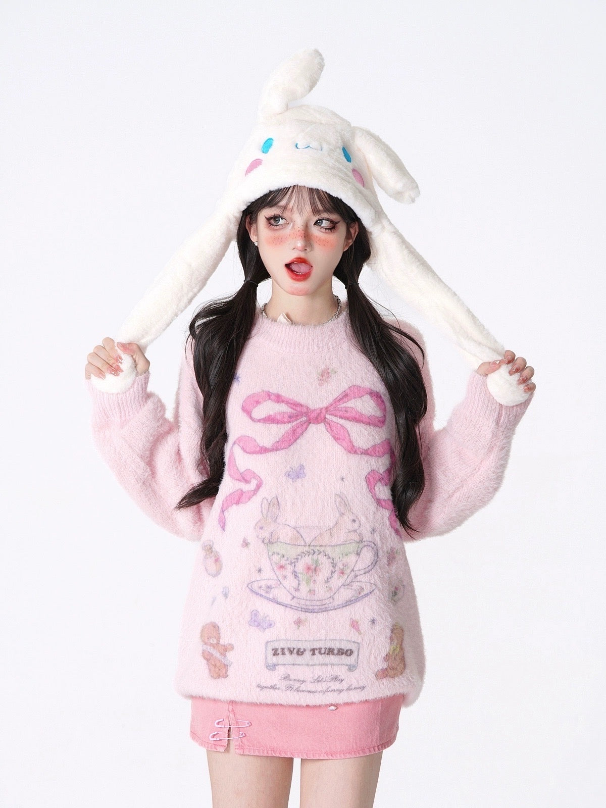'Teacup' Coquette Ribbon Rabbit Sweater AlielNosirrah