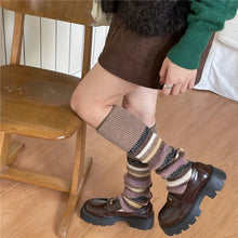 Load image into Gallery viewer, Thick Knitted Striped Contrasting Pile Socks AlielNosirrah
