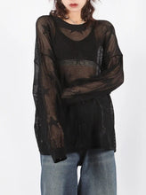 Load image into Gallery viewer, &#39;Throw it Away&#39; Punk Star Oversized Mesh Smock AlielNosirrah

