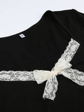 Load image into Gallery viewer, &#39;Tie Me Up&#39; Y2k Coquette Lace Ribbon Long Sleeves Shirts AlielNosirrah
