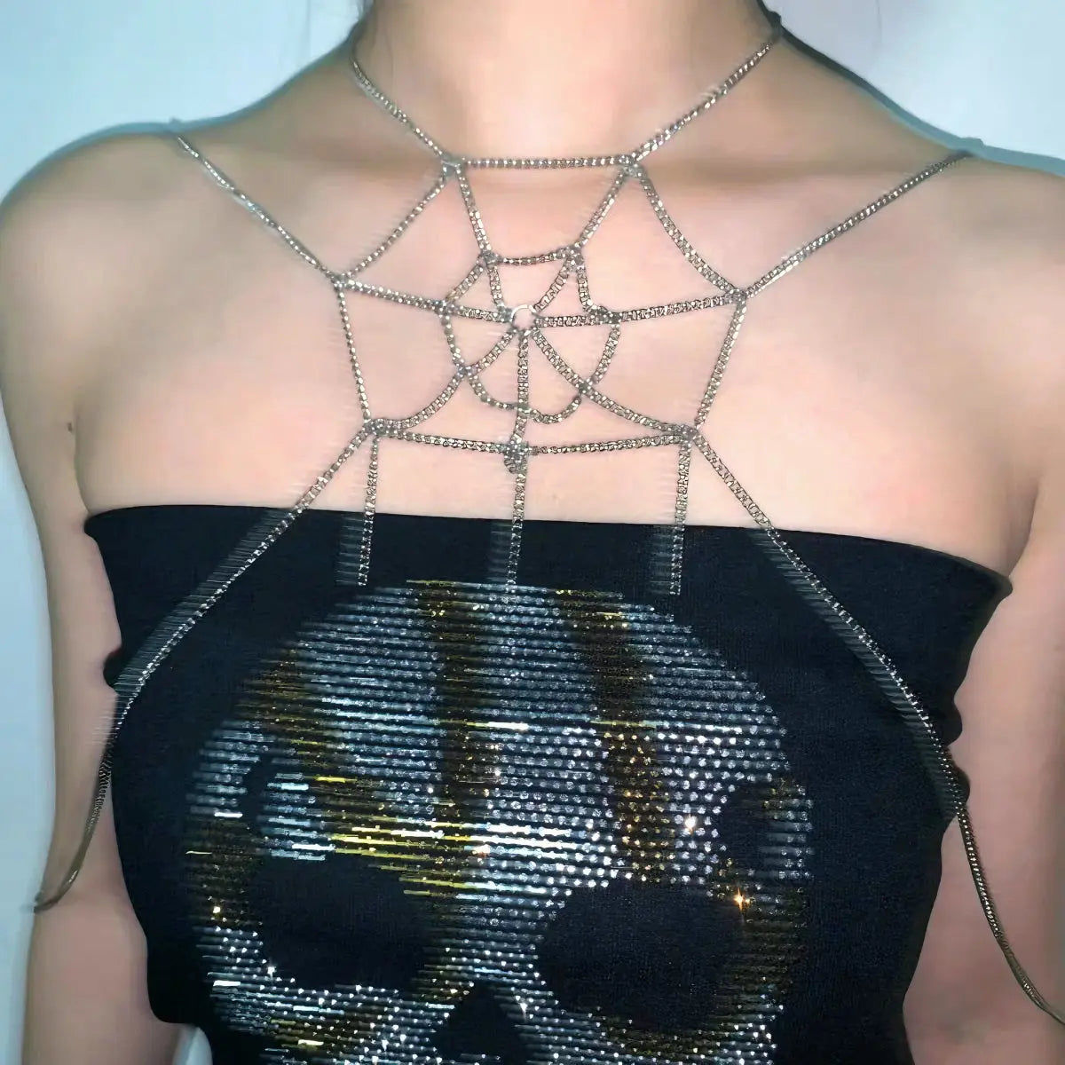'Trapped' Punk Spider Web  Body Chain AlielNosirrah