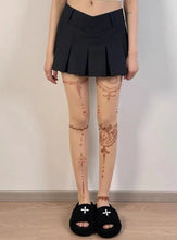 Load image into Gallery viewer, &#39;Tribes&#39;  Y2k Summer Totem Henna Tattoo Tights AlielNosirrah
