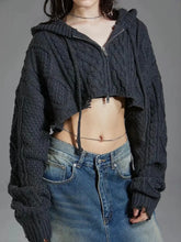 Load image into Gallery viewer, Twist Texture Hooded Woolen Slimming Jacket AlielNosirrah
