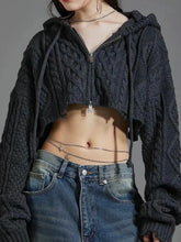 Load image into Gallery viewer, Twist Texture Hooded Woolen Slimming Jacket AlielNosirrah
