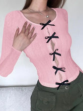 Load image into Gallery viewer, &#39;Untouched&#39; Hollow Design Bow Tie Long-Sleeved Slim Shirt AlielNosirrah
