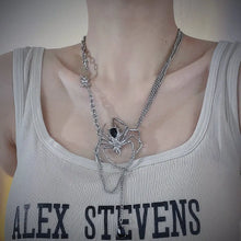 Load image into Gallery viewer, &#39;Venomous&#39; Punk Spider Metal Necklace AlielNosirrah
