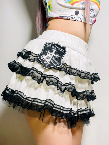 'Wanted' Harajuku Black & White Tutu Skirt AlielNosirrah