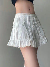 Load image into Gallery viewer, &#39;White Dress&#39; Low Waist Bow Tie Cottage Mini Skirt AlielNosirrah
