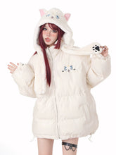 Load image into Gallery viewer, &#39;Who Loves Kirby&#39; Kawaii Hooded Puffer Coat AlielNosirrah
