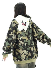 Load image into Gallery viewer, &#39;Wild Kitty&#39; Kawaii Kitty Face Zipped Oversized  Hoodie AlielNosirrah
