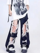 Load image into Gallery viewer, &#39;Wild One&#39; Grunge Punk Ripped Denim Pants AlielNosirrah
