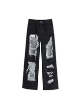 Load image into Gallery viewer, &#39;Wild One&#39; Grunge Punk Ripped Denim Pants AlielNosirrah
