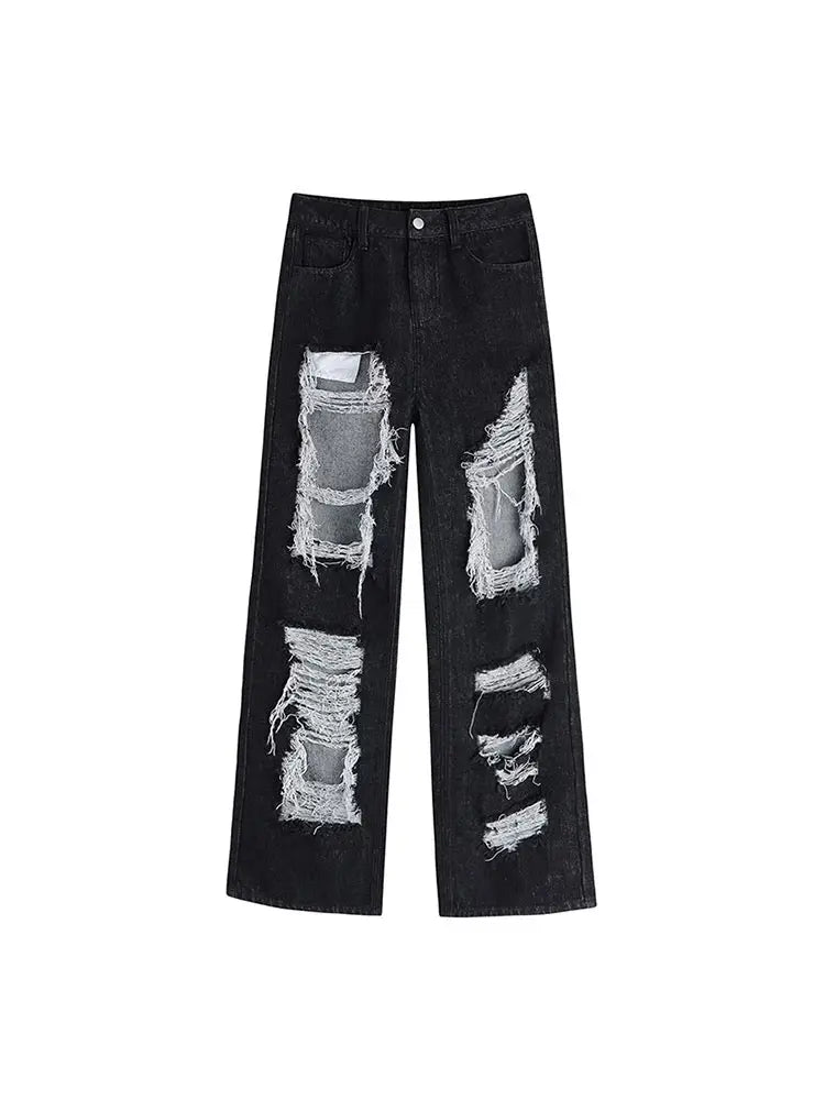 'Wild One' Grunge Punk Ripped Denim Pants AlielNosirrah
