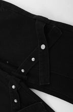 Load image into Gallery viewer, &#39;Wires&#39; Dark Denim Buckle Cross Strap Jeans AlielNosirrah
