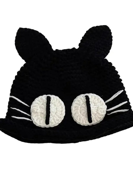 'Chinchilla‘ Emo Style Cat Ears Knitted Hat AlielNosirrah