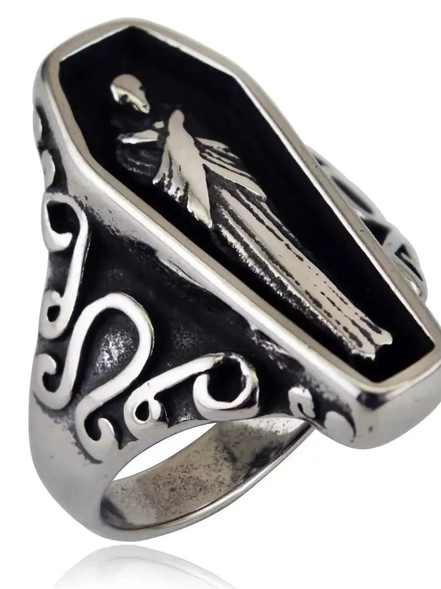 'Prayers' Dark Coffin Goth Rings AlielNosirrah