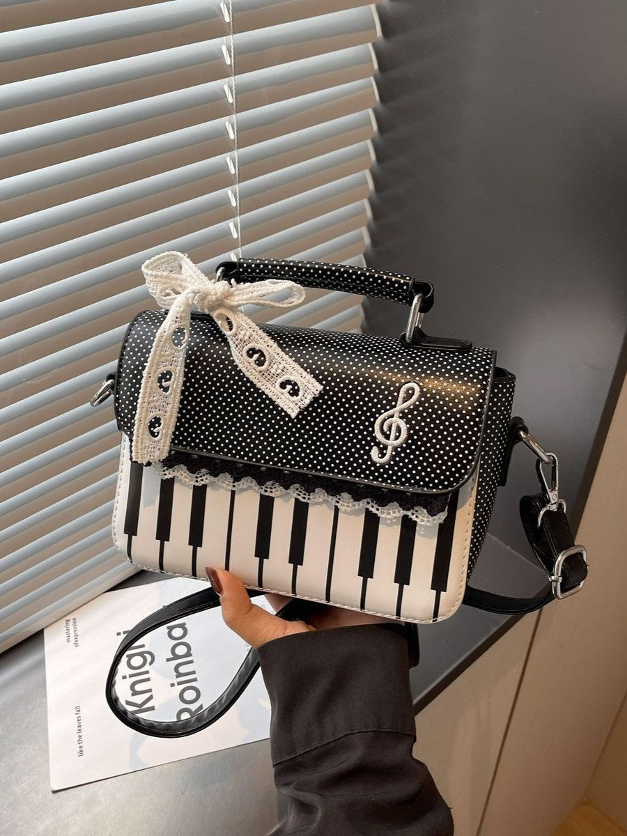 'Melody Keys' Kawaii Piano Top-Handle Crossbody Bag AlielNosirrah