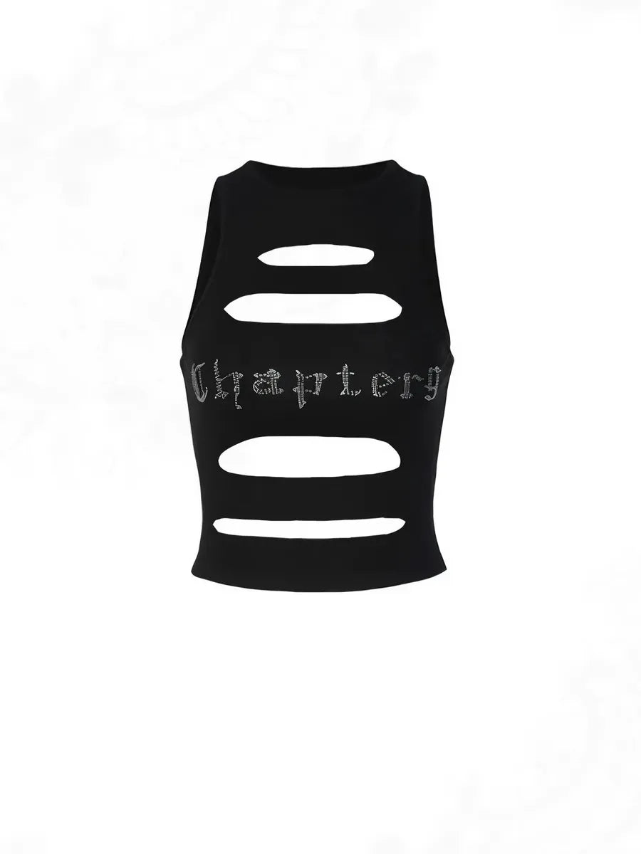 'Maddie' Sequins Alt Ripped Tank Top AlielNosirrah