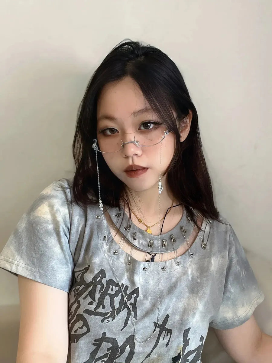 'Chandelier' Anime Girl Half Frame Glasses AlielNosirrah