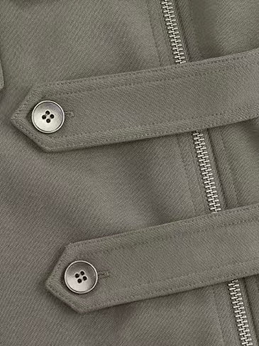 'Dark Crest' Shawl Hoodie Cuff Side Zipper Design