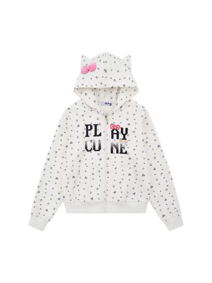 'Paw Sweetie' Sweet Animal Paw Print Y2K Jacket (Copy) AlielNosirrah