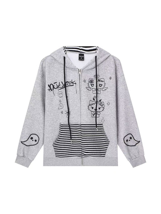 'Sugar & Spook' Y2K Cartoon Graphic Hoodie (Copy) AlielNosirrah