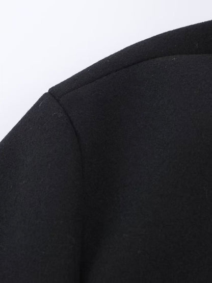 'Prep Offset' College Style  Cropped Asymmetric Button Coat
