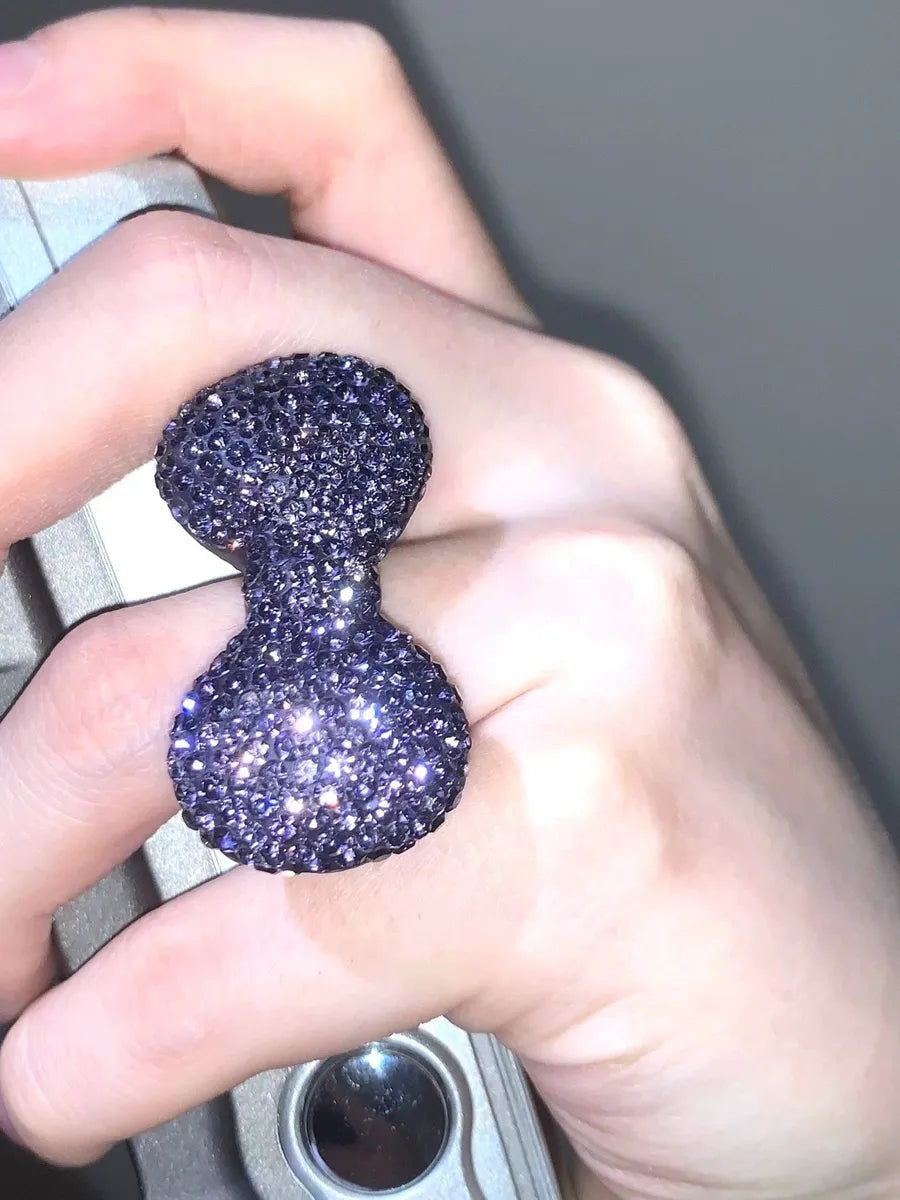 'Kitty Diamond' Y2k Rhinestone Shining Ribbon  Ring AlielNosirrah