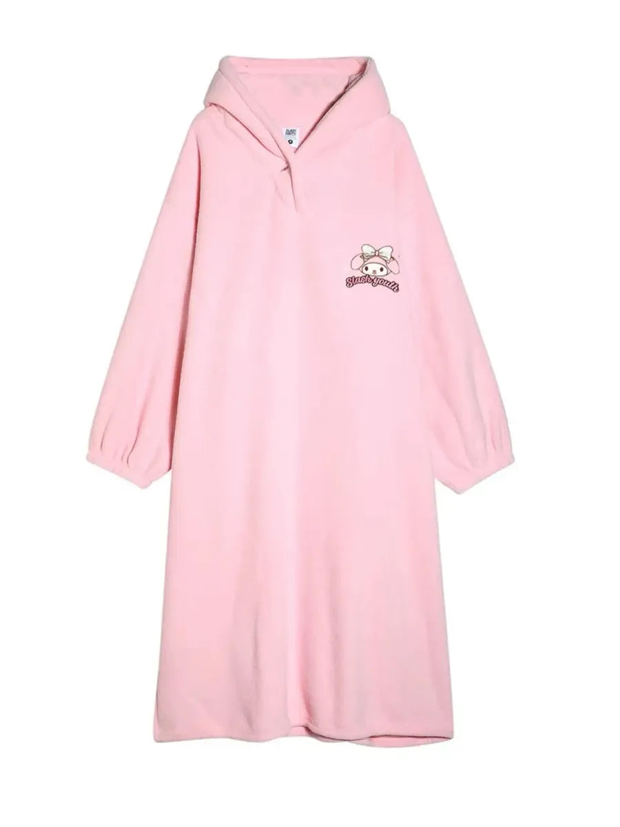 'Pochacco' Kawaii Fleeced Dog Ears Pjms Gown AlielNosirrah