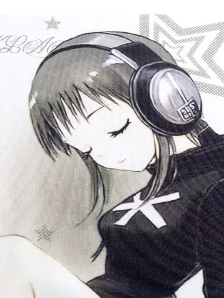 'Neo Angel' Y2K Anime Girl Print Short Sleeve T-Shirt AlielNosirrah