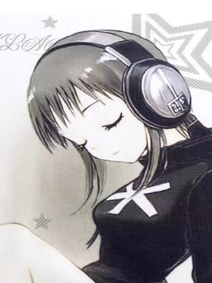 'Neo Angel' Y2K Anime Girl Print Short Sleeve T-Shirt AlielNosirrah