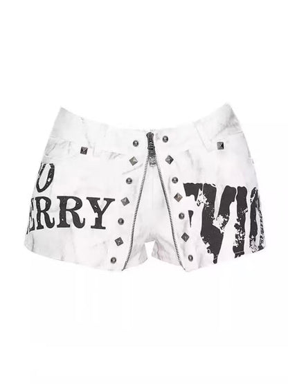 'Y2K Rift' Y2K Spicy Subculture Denim Shorts