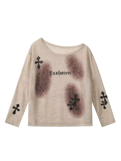 'Moon Haze' Off-Shoulder Asymmetrical Long Sleeve Cover-Up (Copy) AlielNosirrah
