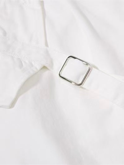'Hype Tie' High Street Strap Design Wide Leg Cargo Capri Pants