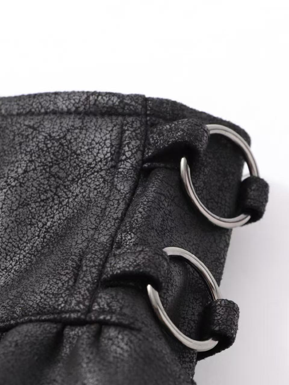 'Eclipse' PU Leather Pleated A-Line Skirt AlielNosirrah