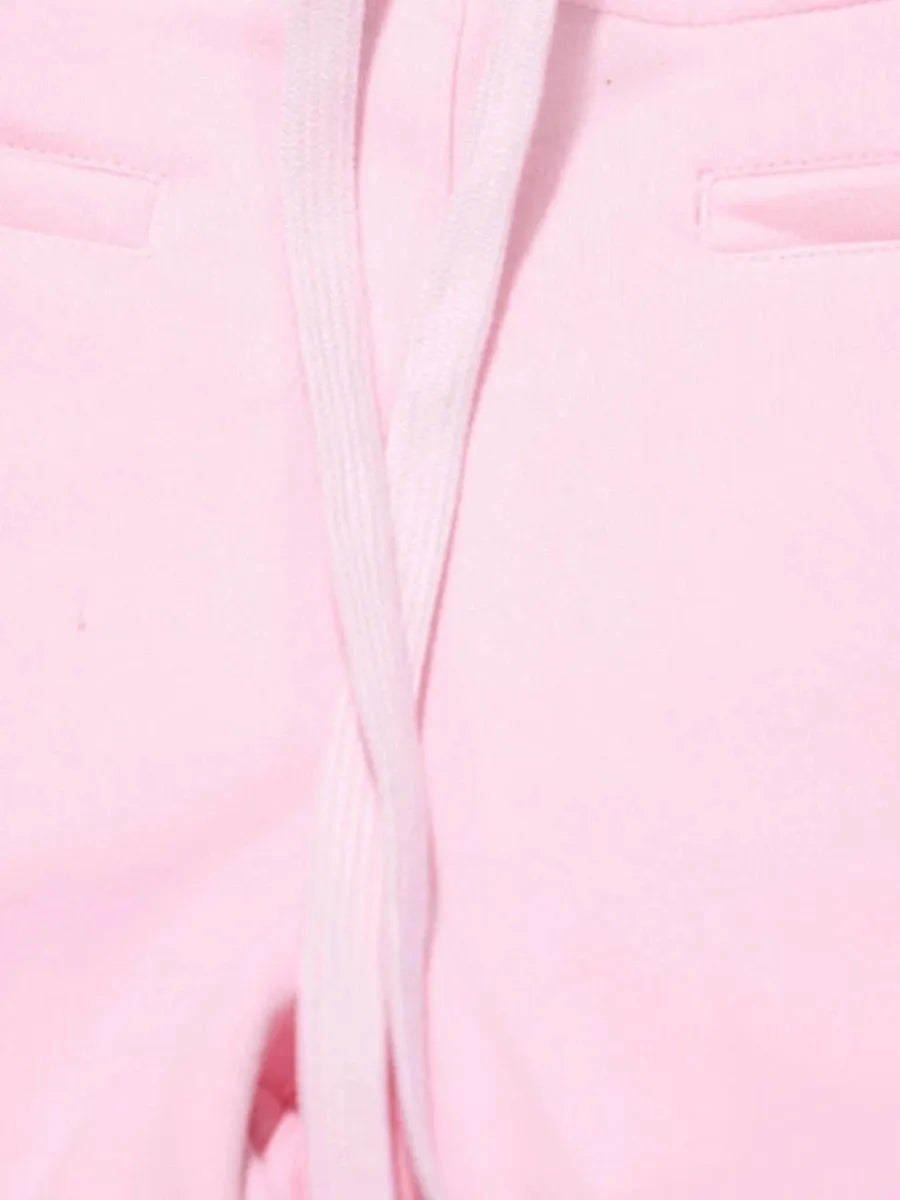 'Pink Shake'Y2k Soft Pink Fleeced Bell Shape Pants AlielNosirrah