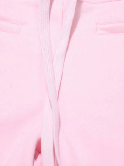 'Pink Shake'Y2k Soft Pink Fleeced Bell Shape Pants AlielNosirrah
