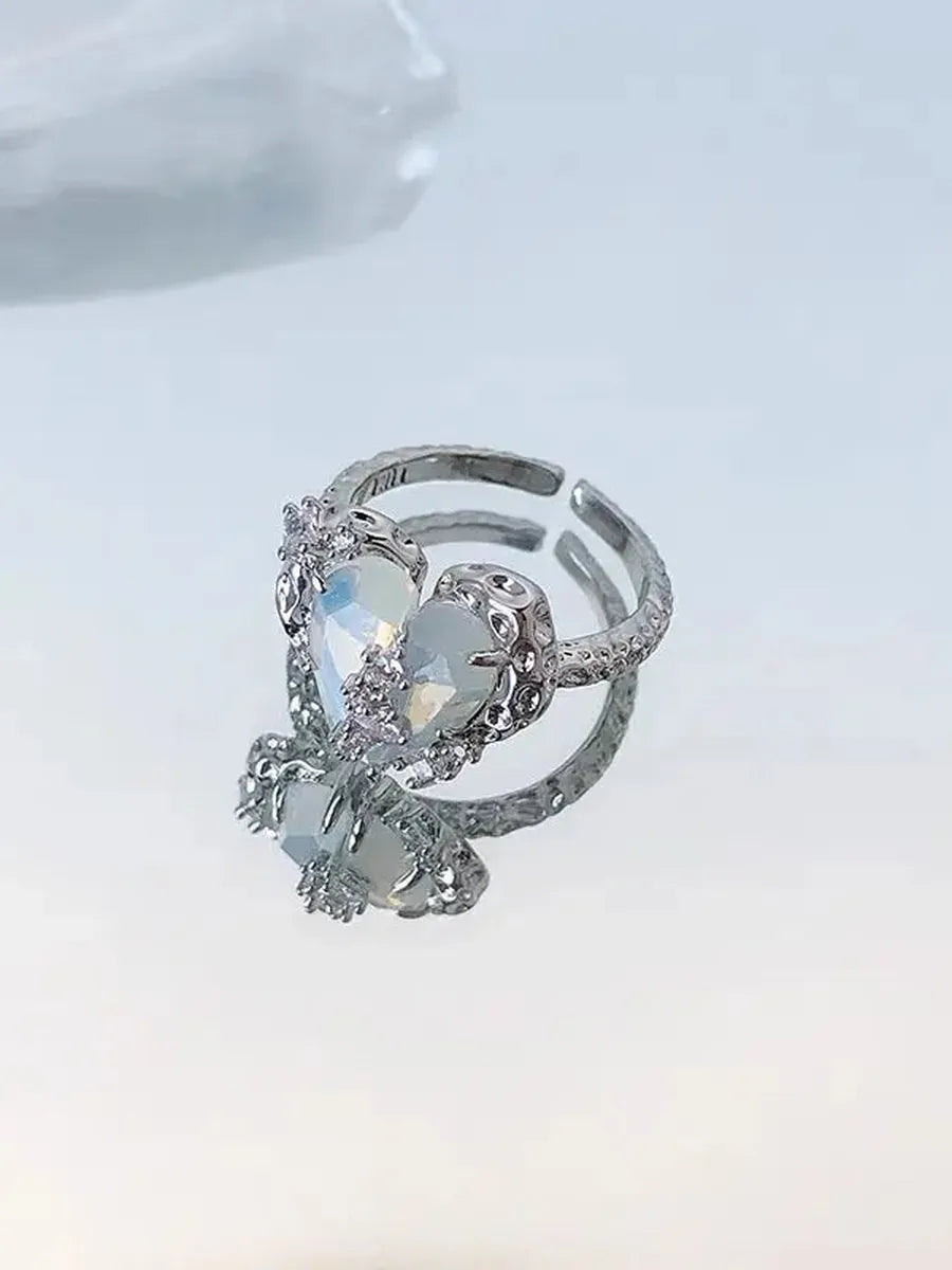 'Mermaid' Clear Heart Shape Rings AlielNosirrah