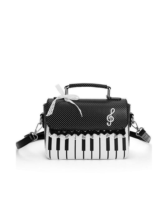 'Melody Keys' Kawaii Piano Top-Handle Crossbody Bag AlielNosirrah