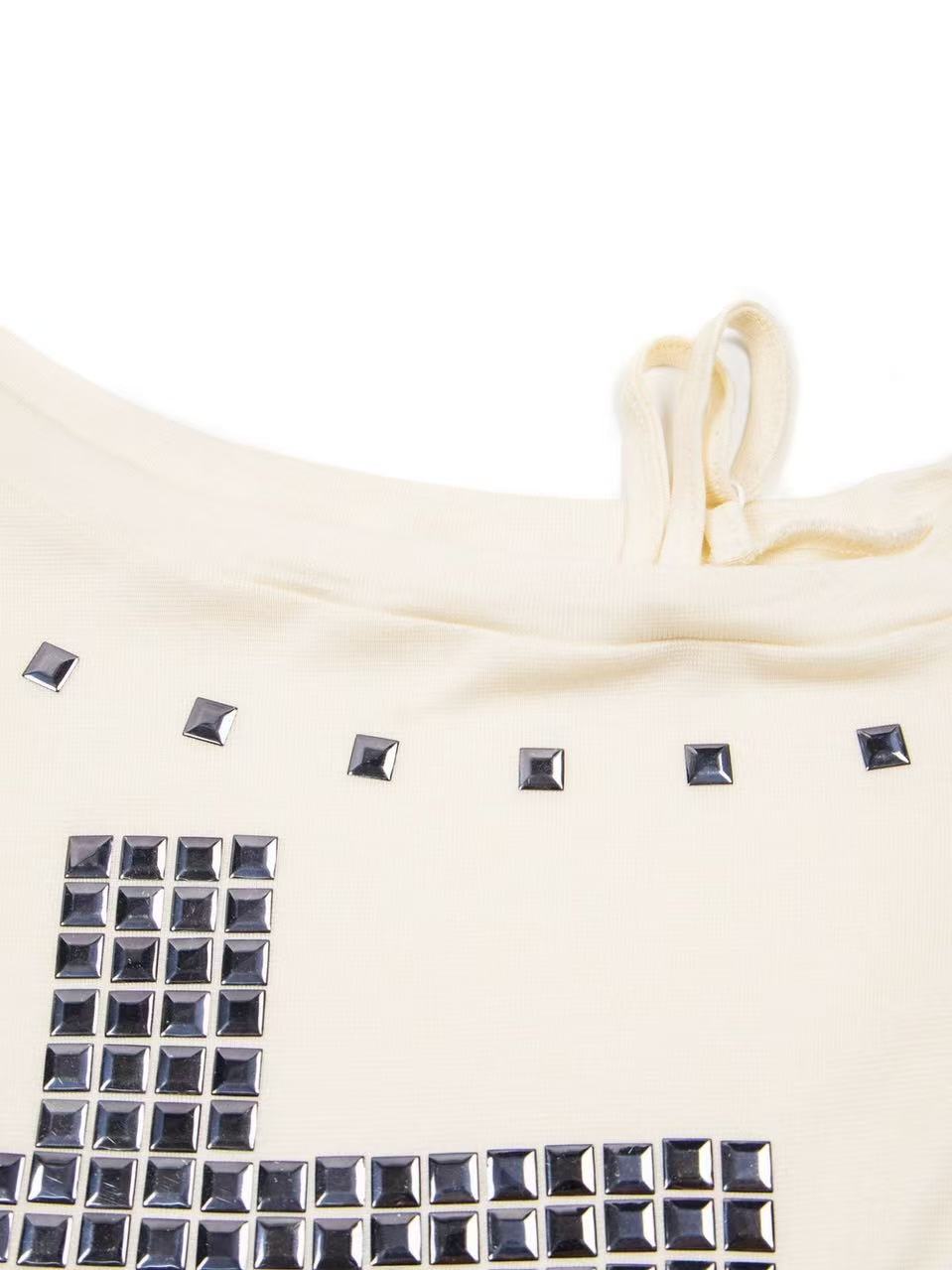 'CrossSlant' Cross Rivet Asymmetric Off Shoulder Long Sleeve