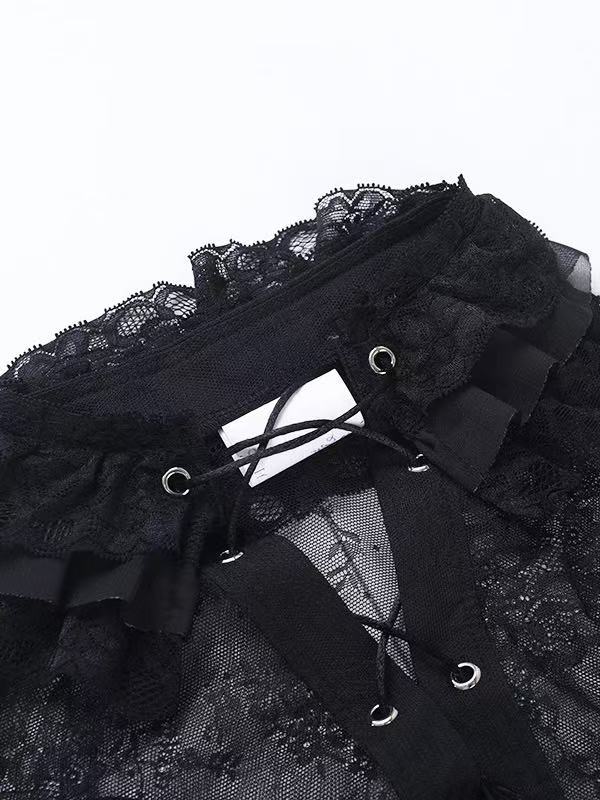 'Gloom Cloak' Dark Gothic Lace Cape Cami Set (Copy) AlielNosirrah