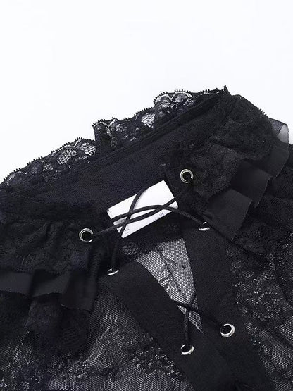 'Gloom Cloak' Dark Gothic Lace Cape Cami Set (Copy) AlielNosirrah
