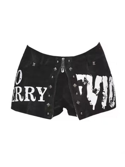 'Y2K Rift' Y2K Spicy Subculture Denim Shorts